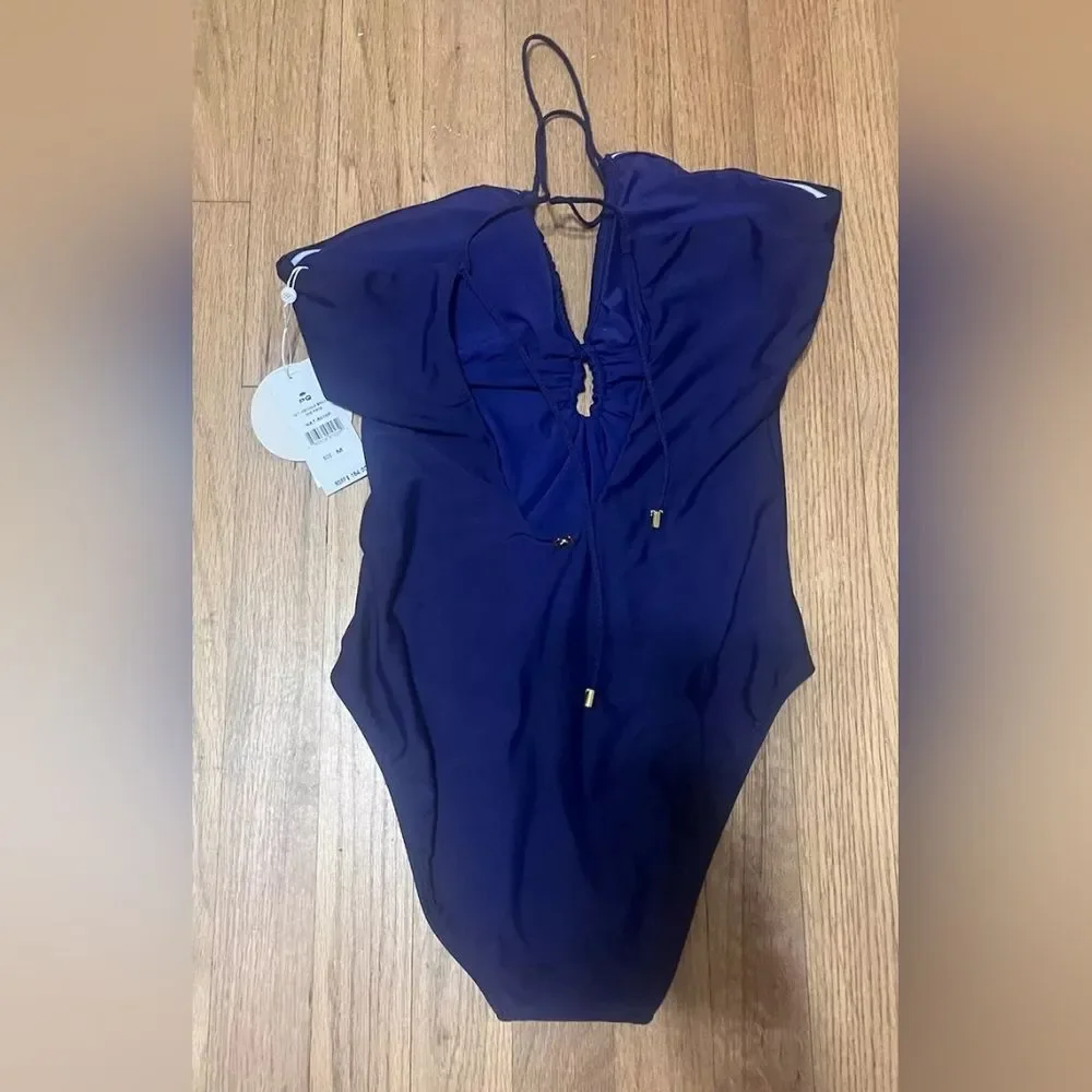 PQ Swim Nat Keyhole Braided One Piece NWT Sz L